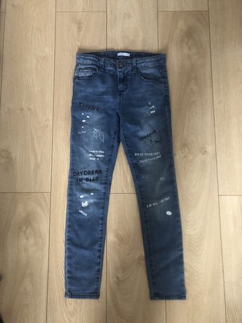 spodnie jeansowe dziewczece reserved jeansy 146 cm