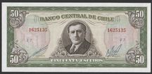 Chile 50 escudos 1960 - stan bankowy UNC
