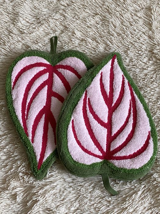 Бегонія.М'які рушники-листочки з мікрофібри-стиль та затишок у ванній