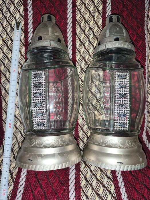 Znicze szklane używane stan db Święto Zmarłych OKAZJA! Możliwa zamiana