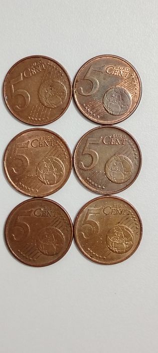 Pak de 6 Moedas de Vários anos e Países