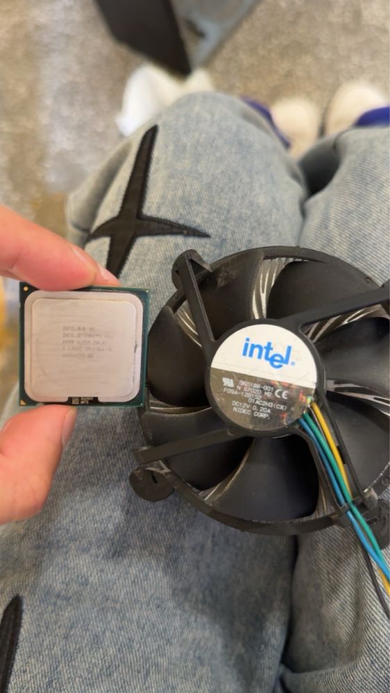 Procesor do PC Intel core 2 duo z wentylatorem CPU