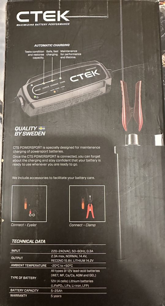 Ctek CT5 Powersport EU 12V ładowarka prostownik