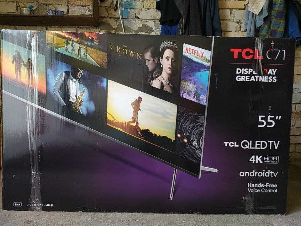 Телевизор TCL 55C715 QLED 4K UltraHD 3840x2160 Wi-Fi 60 Гц Android 55"