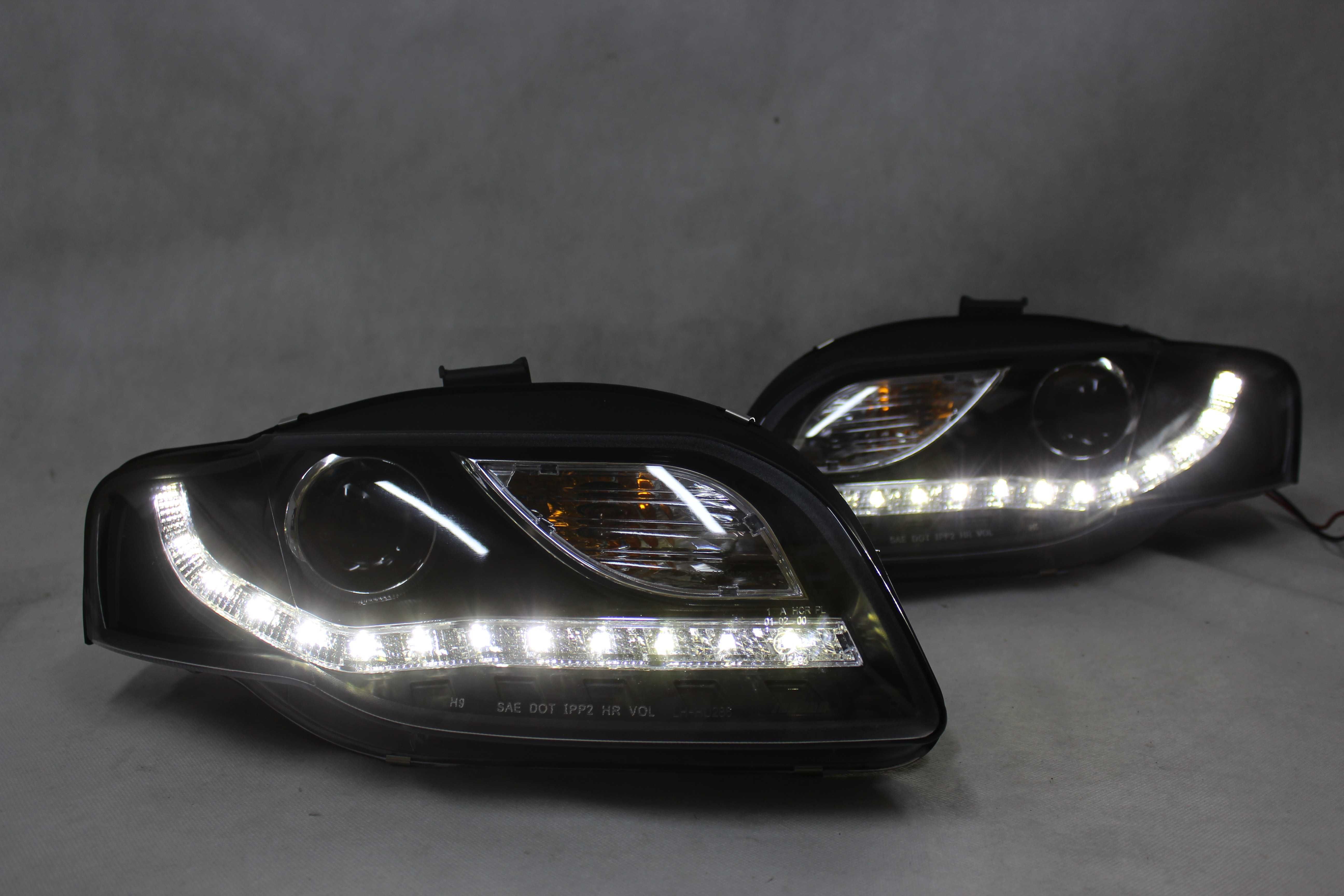 Lampy reflektory przednie przód AUDI A4 B7 04-08 LED BLACK SMOKE IGŁA!