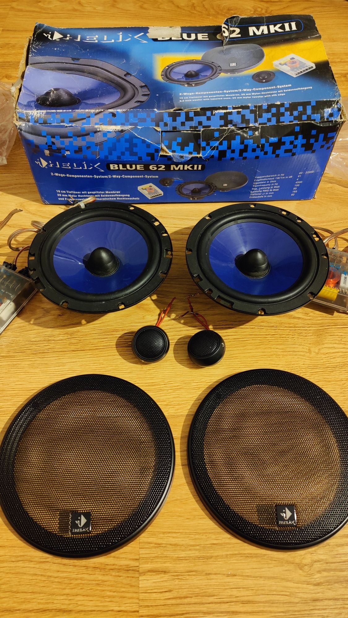 Głośniki samochodowe HELIX Blue 62 MKII