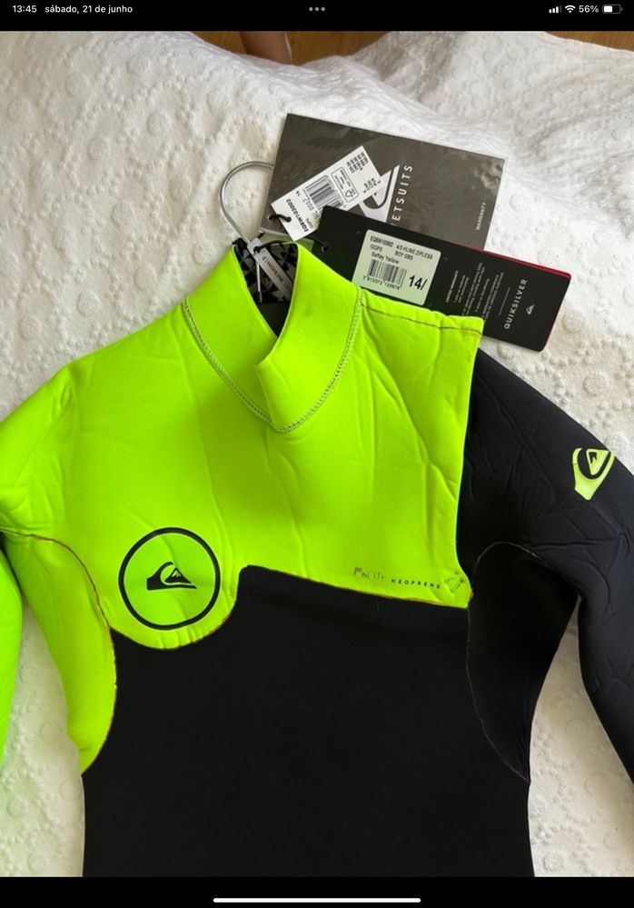 Fato de surf QuickSilver para 14 anos