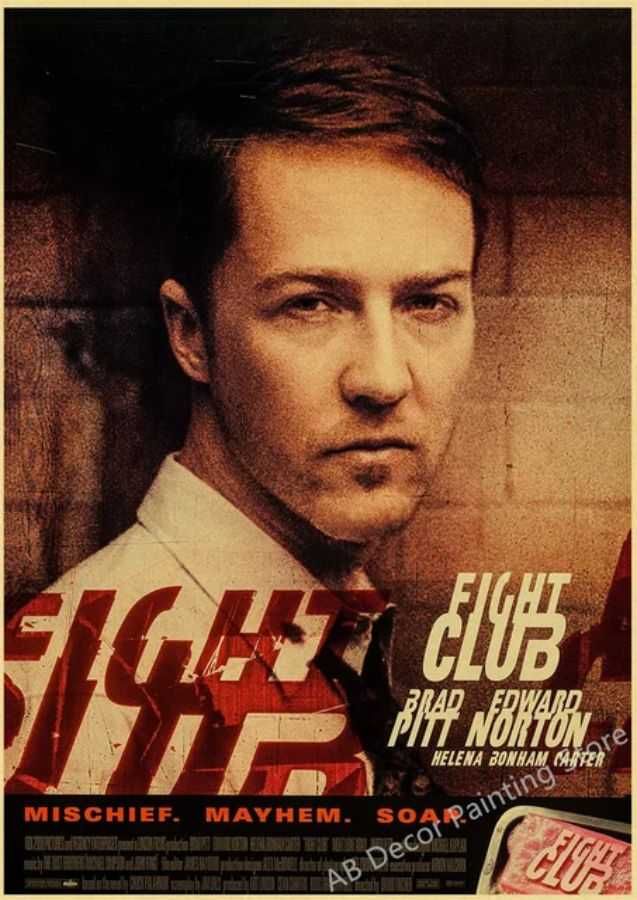 PIĘKNY plakat filmowy vintage FIGHT CLUB