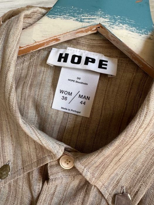 Hope Pinch Dress sukienka tunika koszula lniana unisex linen paski len