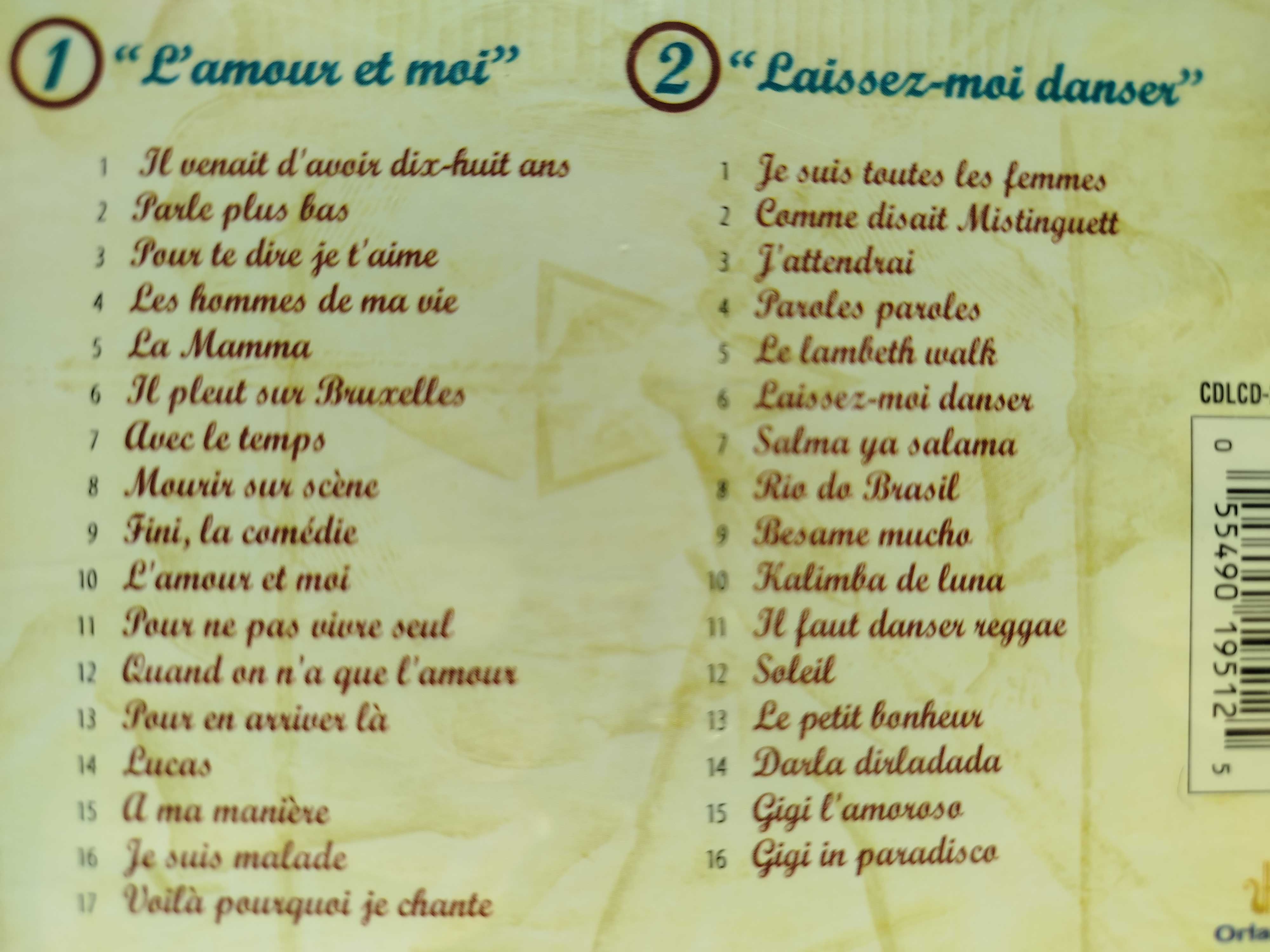 Dalida Les Années Orlando chanson disco pop 2CD