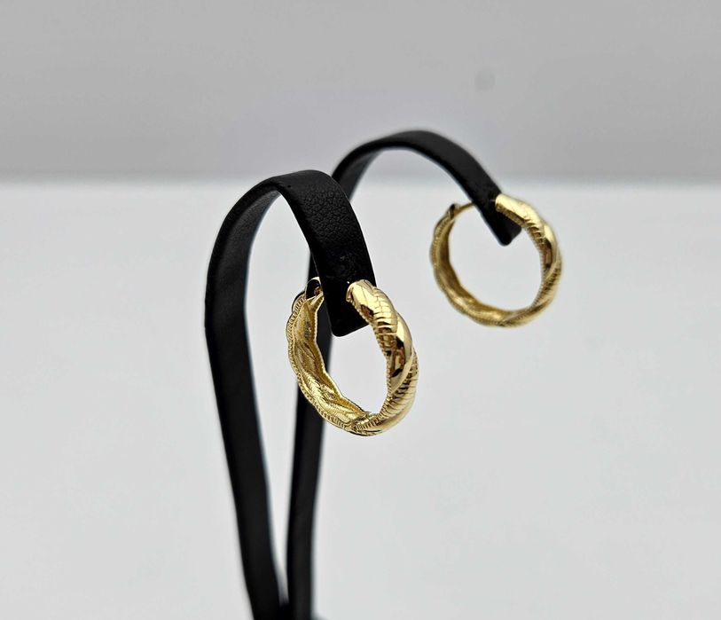 Prześliczne Złote Kolczyki Koła 3,17g P585