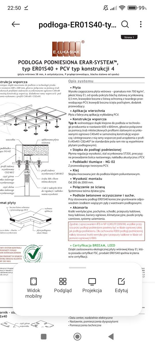 Płyta podłogowa ER-01