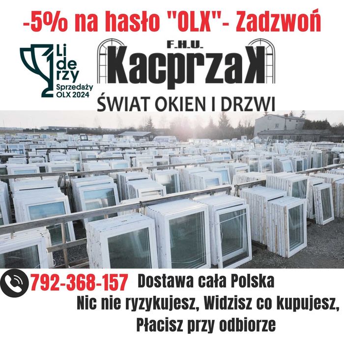OKNA KacprzaK 170X82 OKNO Używane Plastikowe PCV Lider Okna OLX