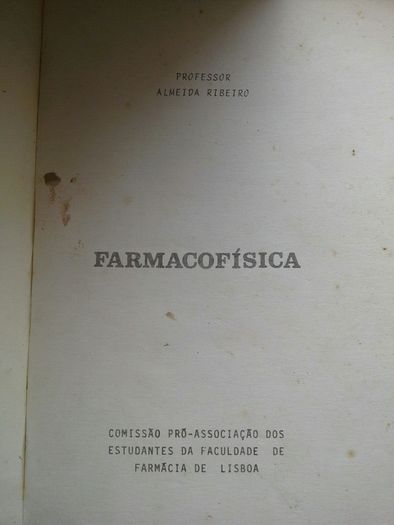 Fármaco física livro de Farmácia 1973