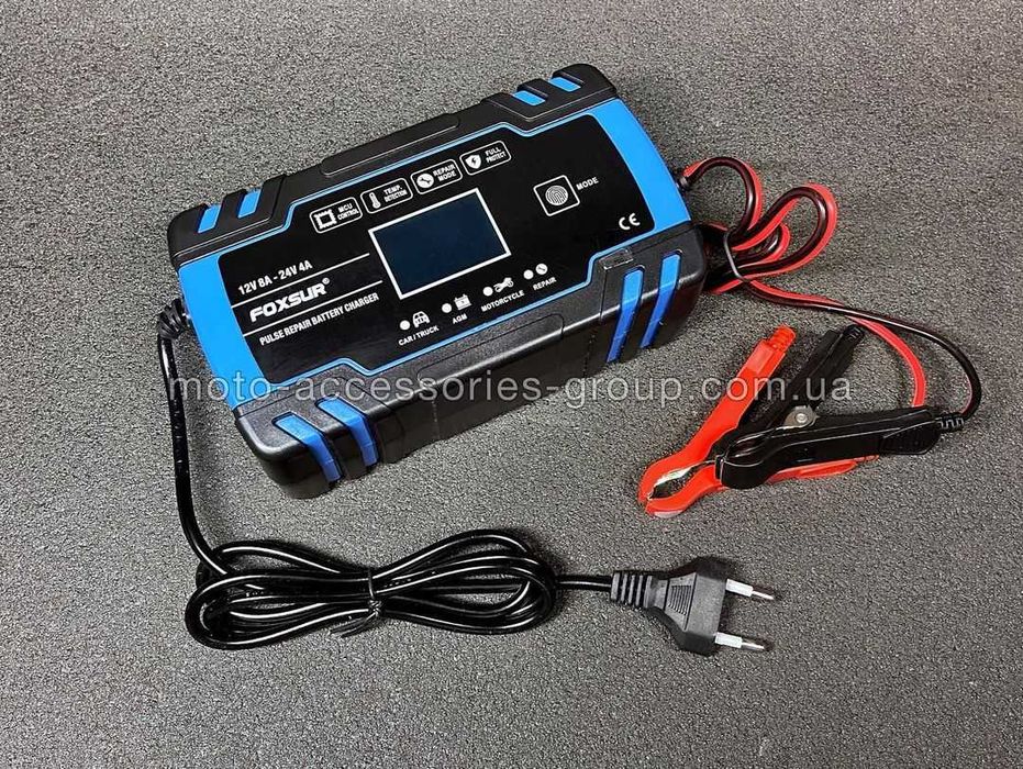 Зарядний пристрій на акумулятор FOXSUR, зарядка зарядное устройство