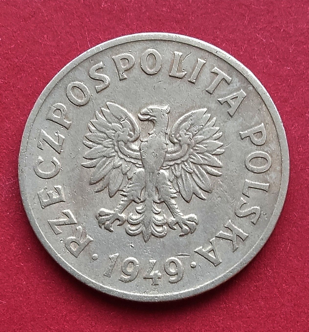 Moneta 50 groszy 1949 miedzionikiel