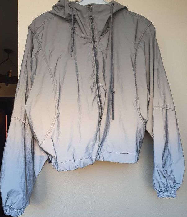Світловідбивна ветровка для дівчинки, сіра, Zara
