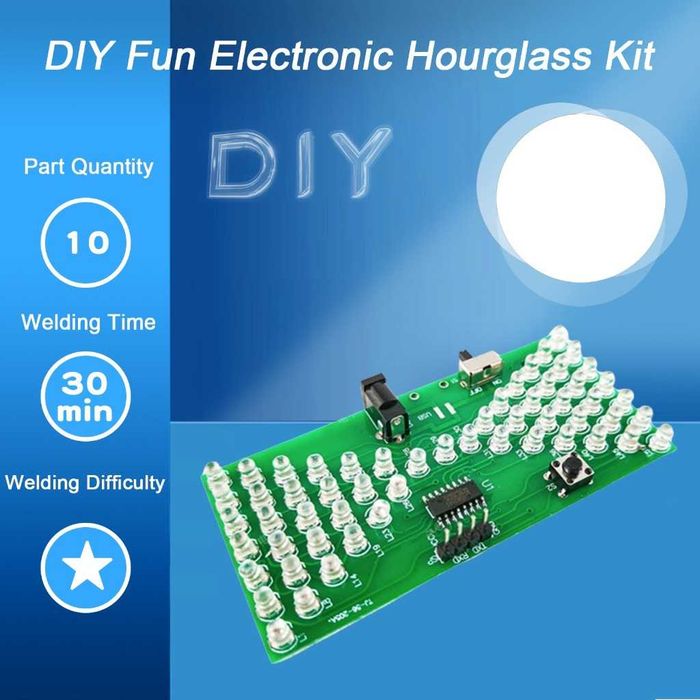 Zestaw do samodzielnego montażu i nauki lutowania: klepsydra DIY KIT