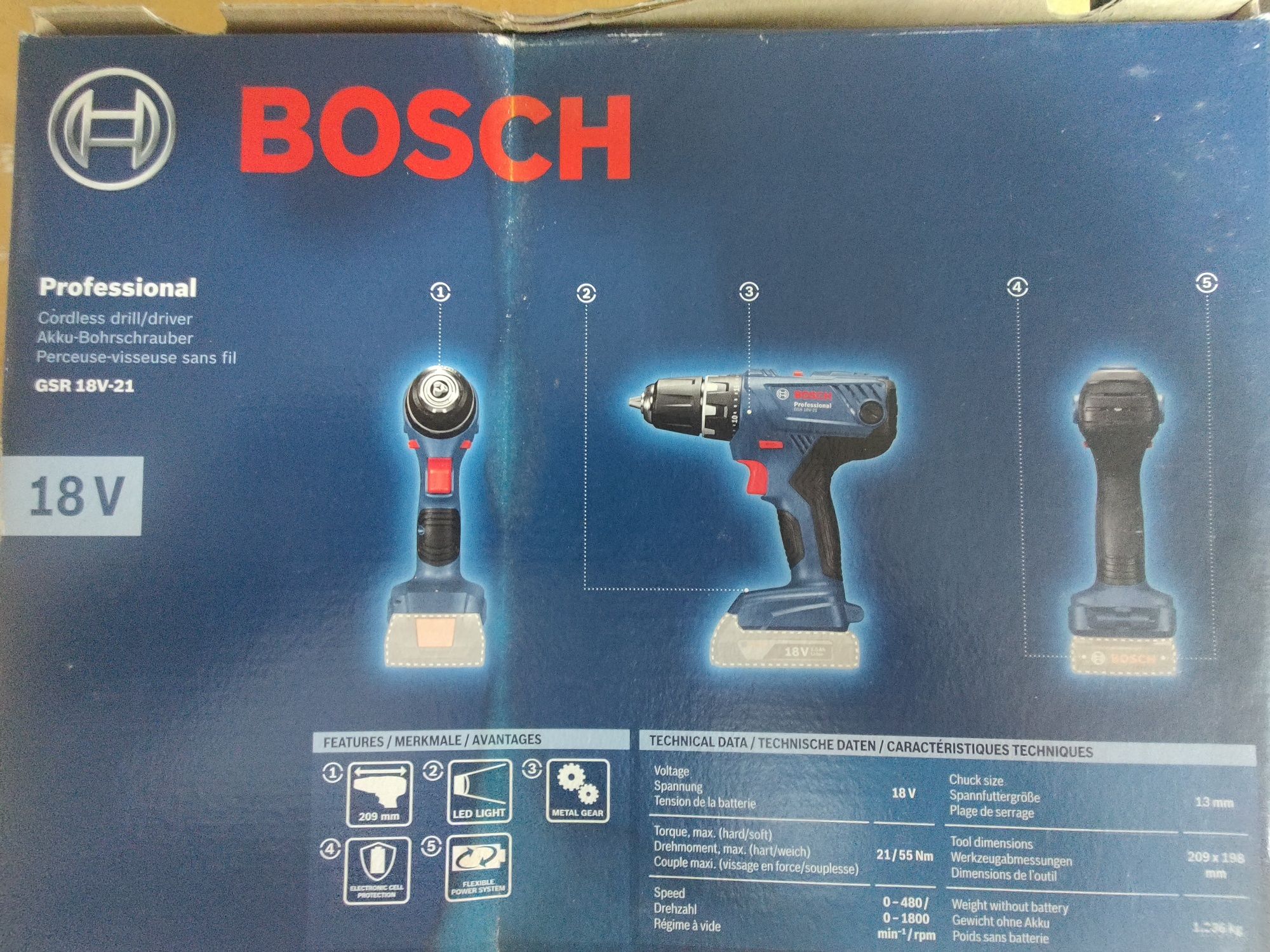 Berbequim Aparafusador Bosch GSR 18V-21 Professional