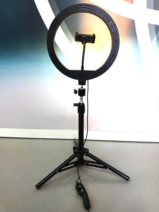 Ring Light com Tripé, Suporte de Telemóvel e Comando NOVO