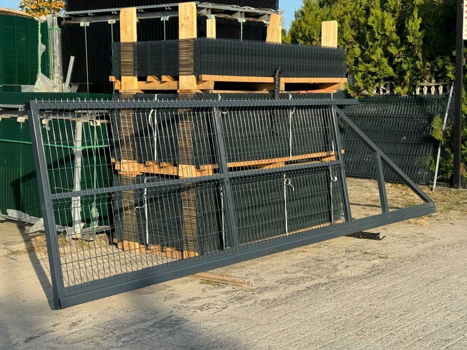 Brama Przesuwna Samonośna Panelowa 4,00 m x 1,50 m Grafit