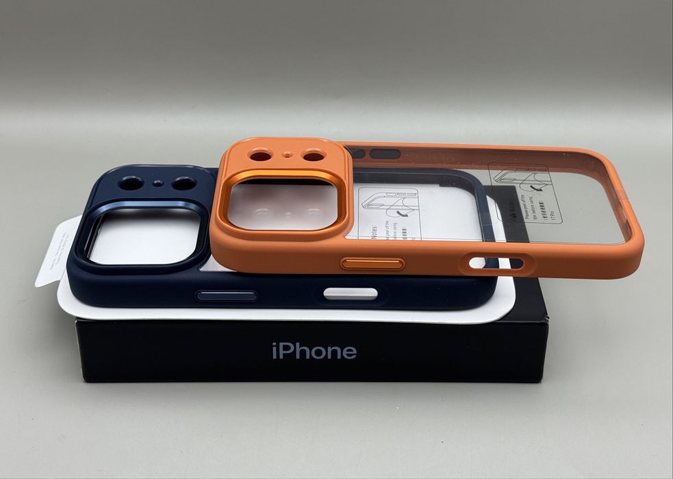 Чехол iPhone 17 Pro Max Orange, 17 Pro Blue, 17 Pro оранжевый, синий