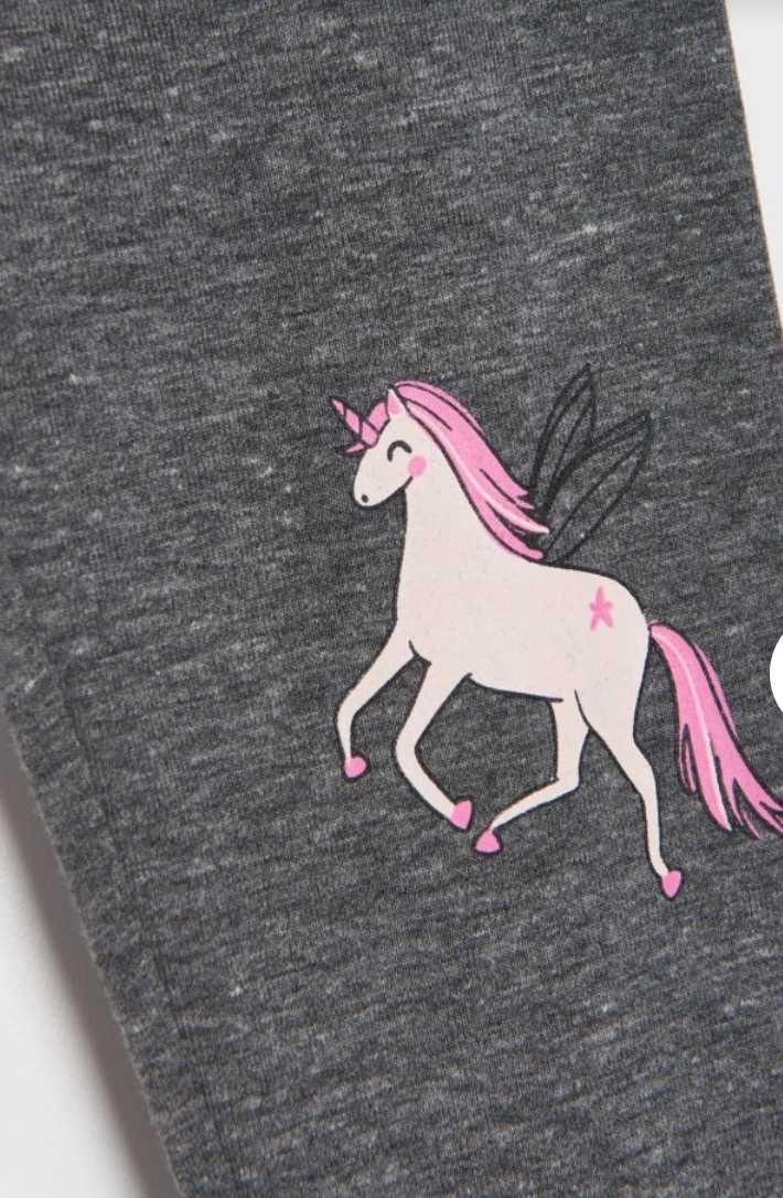 Nowe getry legginsy 140 Sinsay jednorożec
