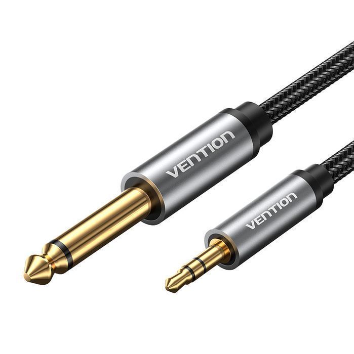 Kabel audio mini jack 3.5mm męski do jack 6.35mm męski Vention 1m