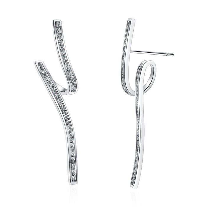 Серьги серебристые