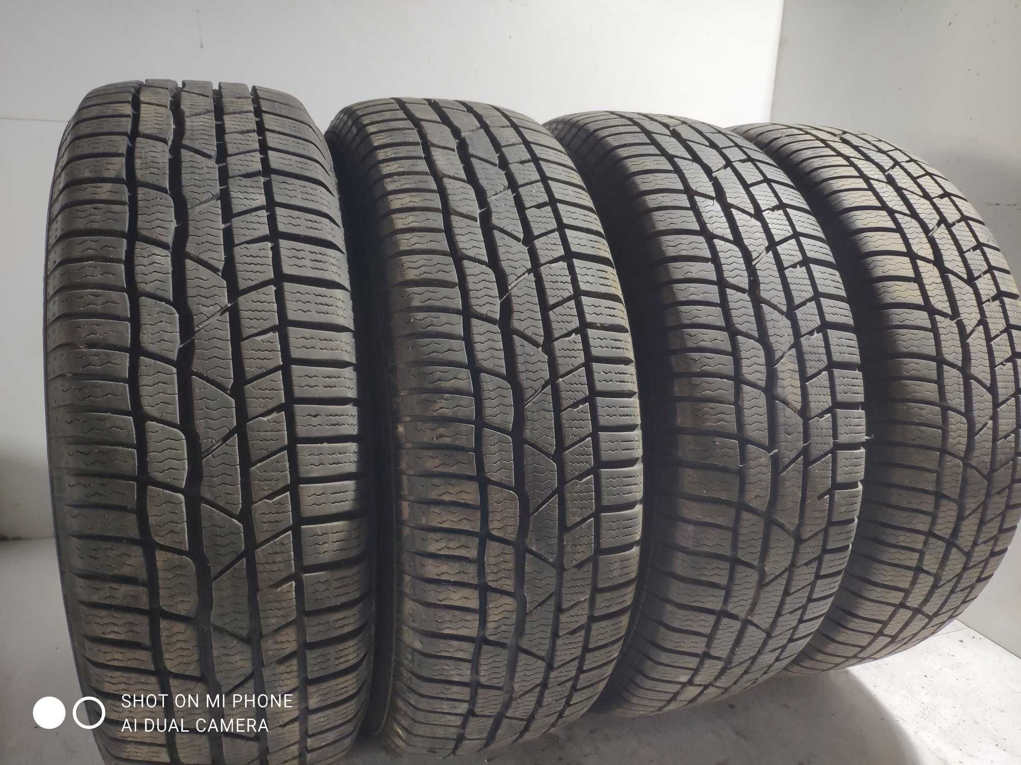 Opona Opony 195/65R15 CONTINENTAL zimowe komplet 4szt jak nowe 91T 2sz