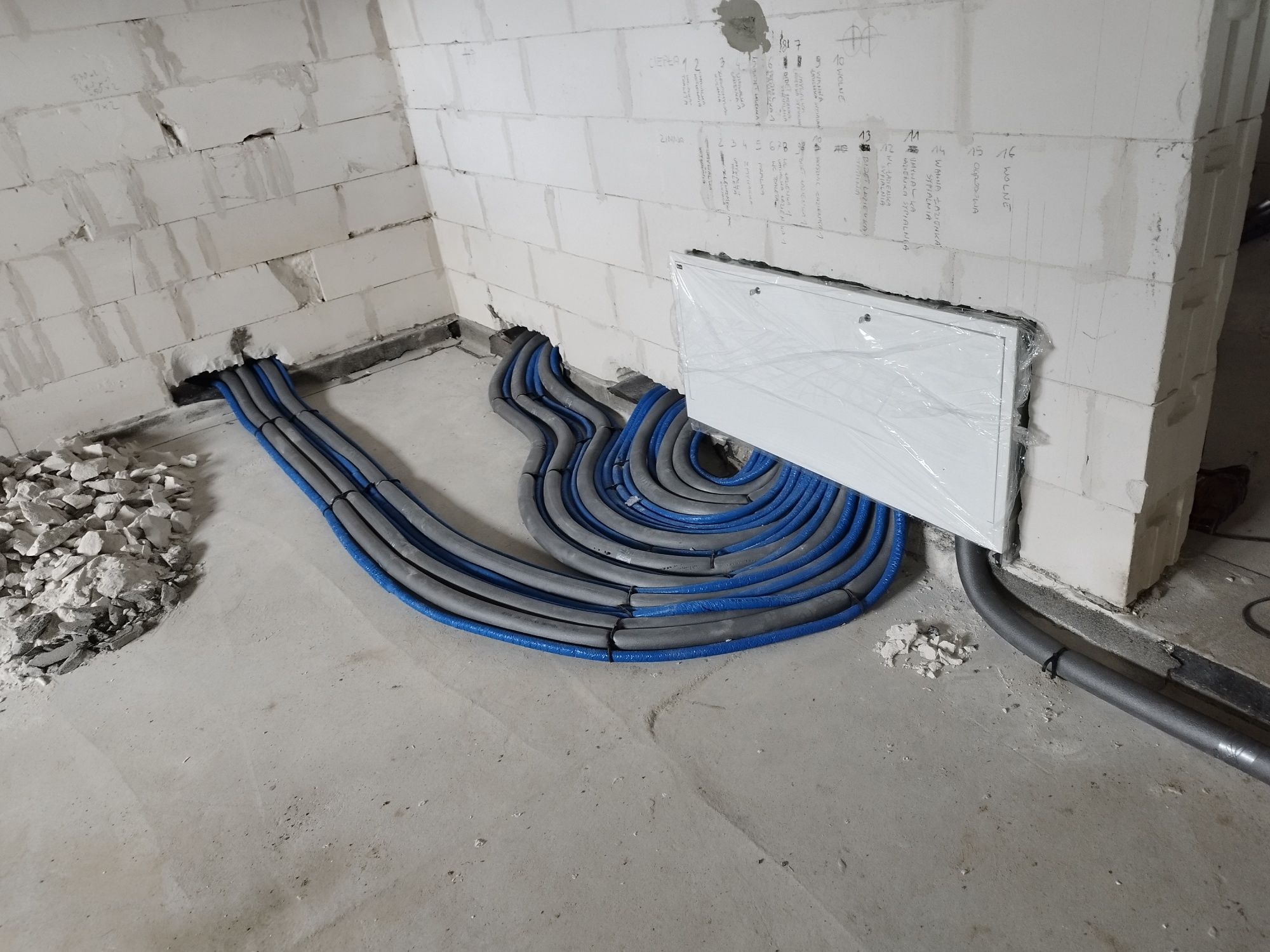 Instalacje elektryczne, Wod-kan, C.O. ogrzewanie podlogowe,