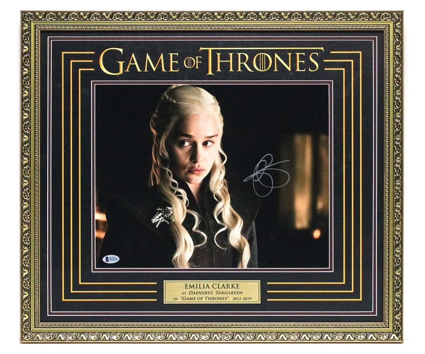 Emilia Clark autograf Gra o Tron piękna oprawa certyfikat