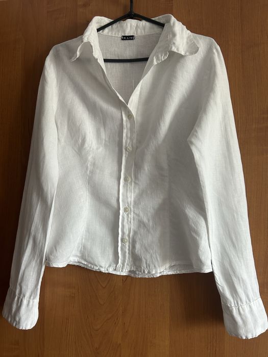 Біла жіноча сорочка льняна