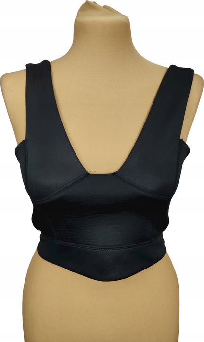 Never denim czarny sportowy biustonosz rozm. S