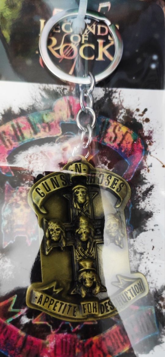 Porta chaves Guns N' Roses Patch LeGo Slash Axel Remendo Rock Merch