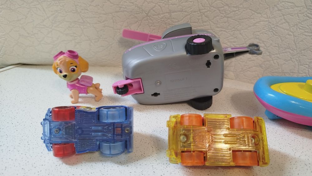 Скай на вертолёте и заводной лодке,маршал гонщик Щенячий патруль Ориги