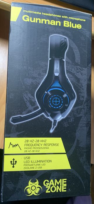 Słuchawki nauszne z mikrofonem- TRACER GUNMAN BLUE
