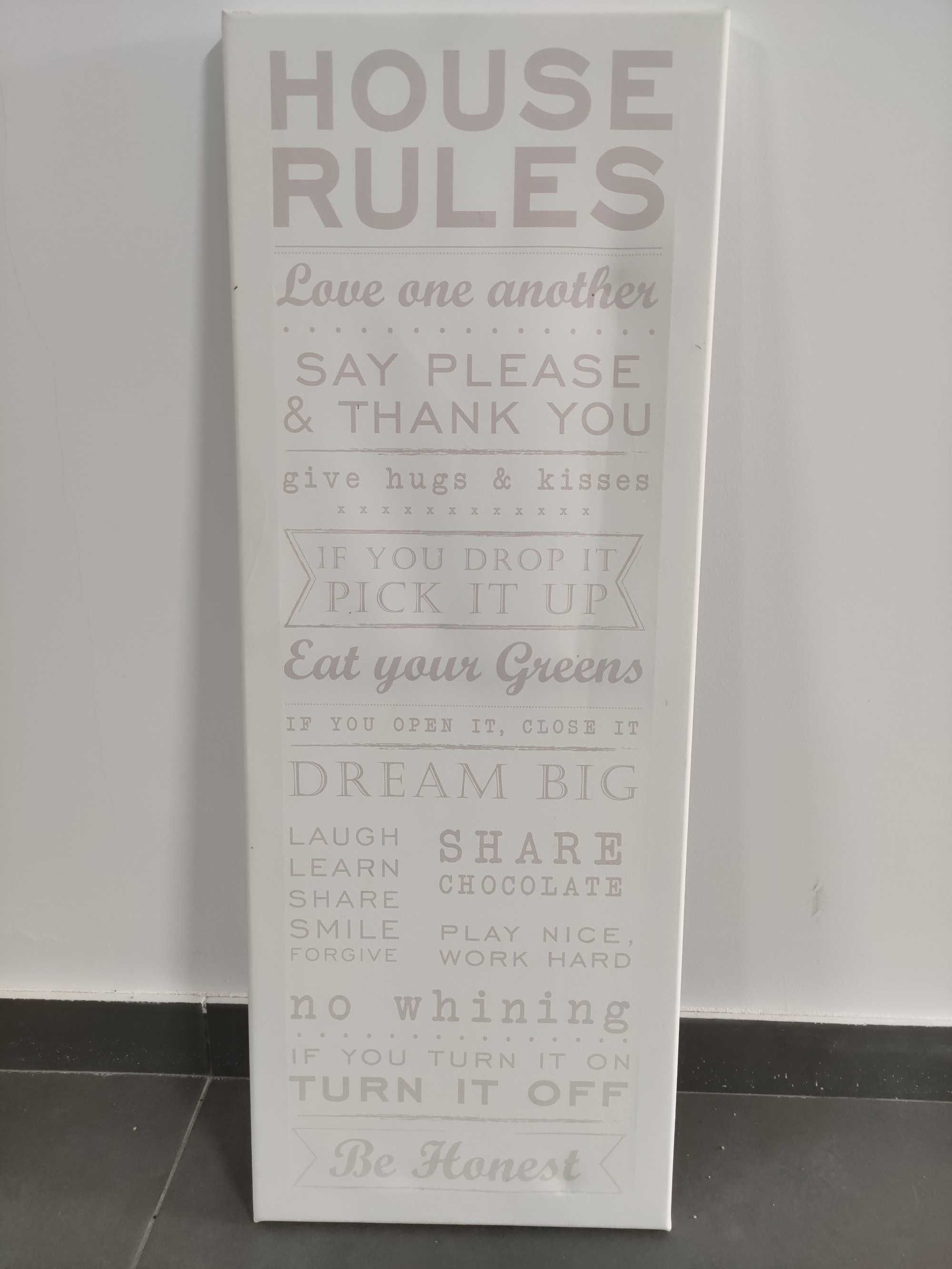 Quadro "House rules"