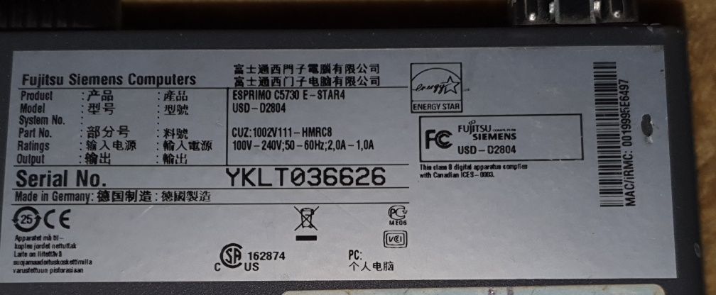 Fujitsu Siemens komputer