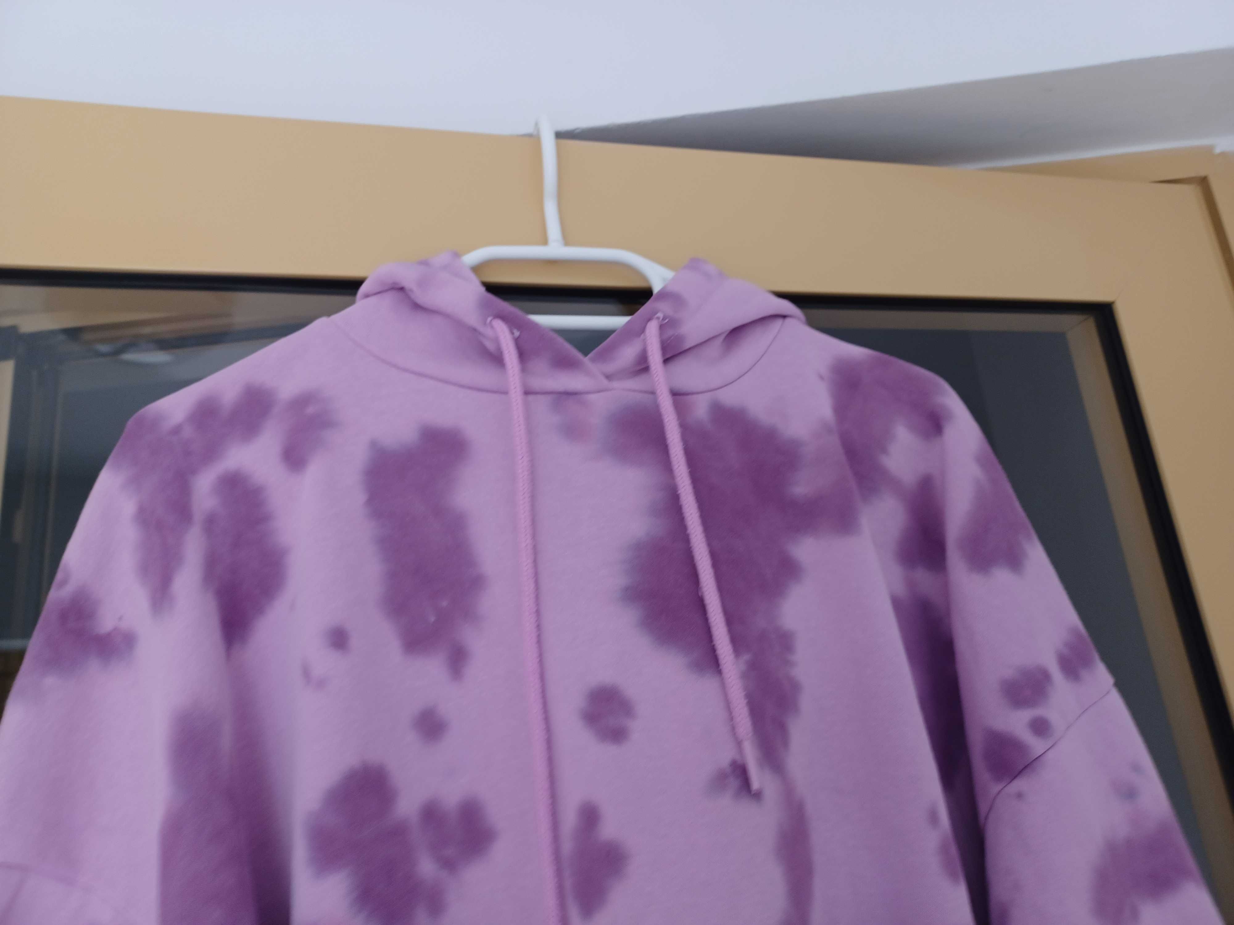Fioletowa Bluza z kapturem kangurka marki F.B. Sister rozmiar L/XL.