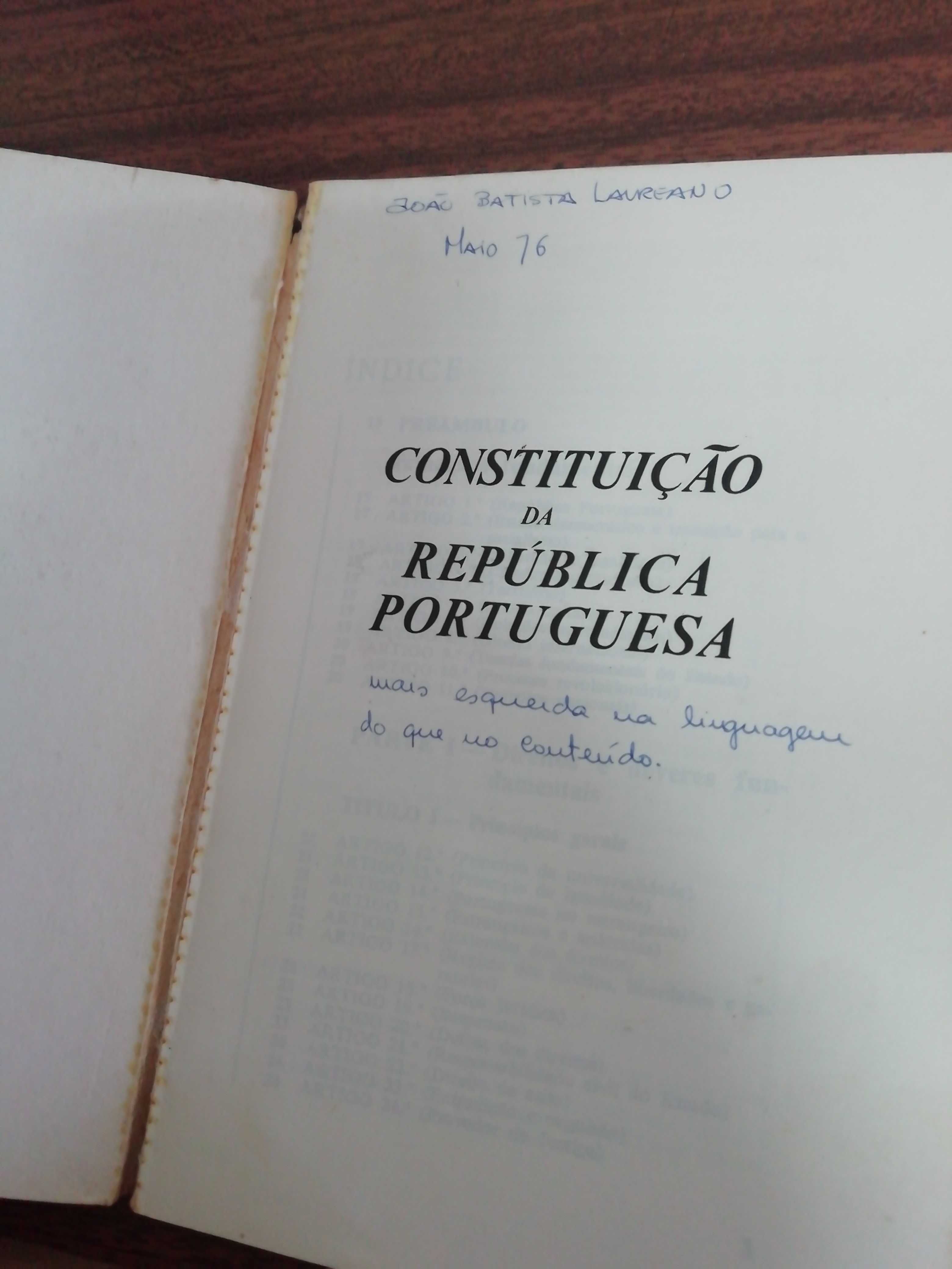 Constituição da República Portuguesa x5 Livros