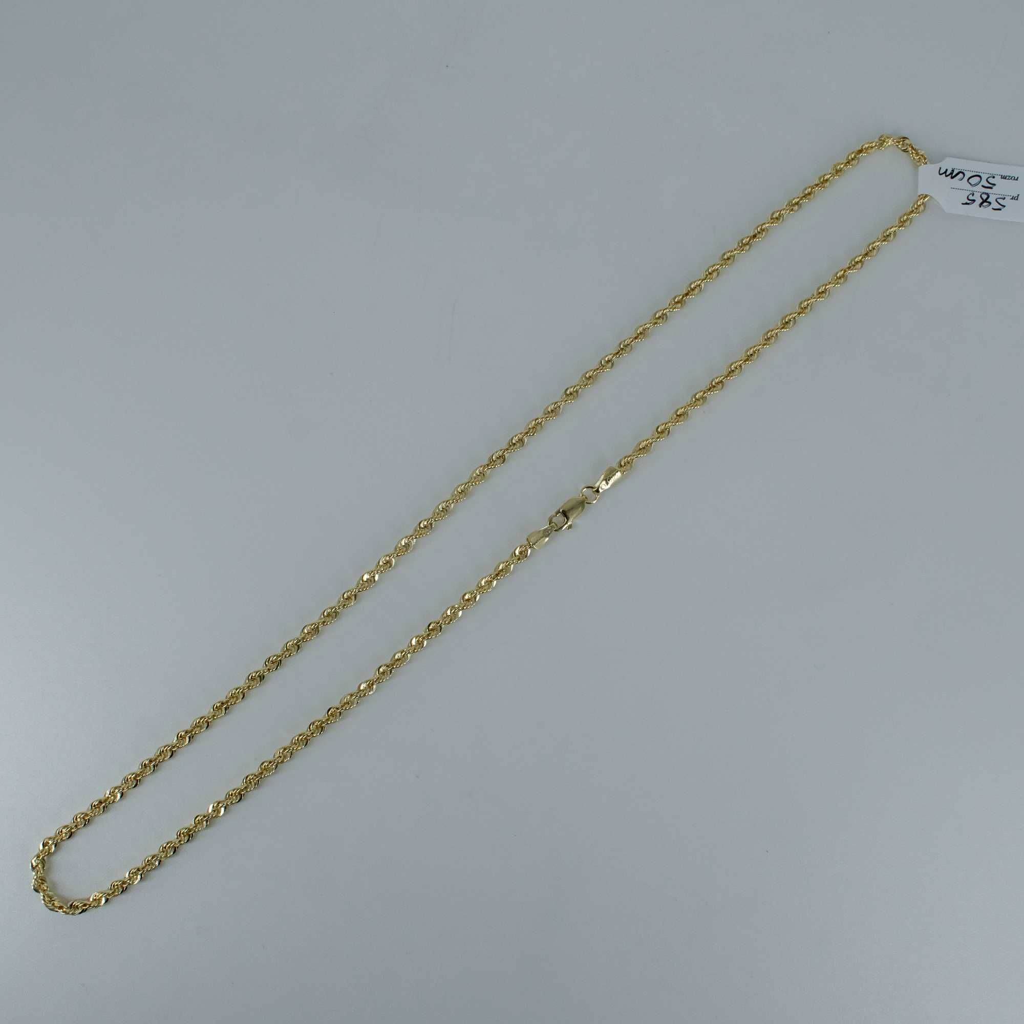 Złoty łańcuszek damski 585 4,18 gram 50cm Kordel Nowy