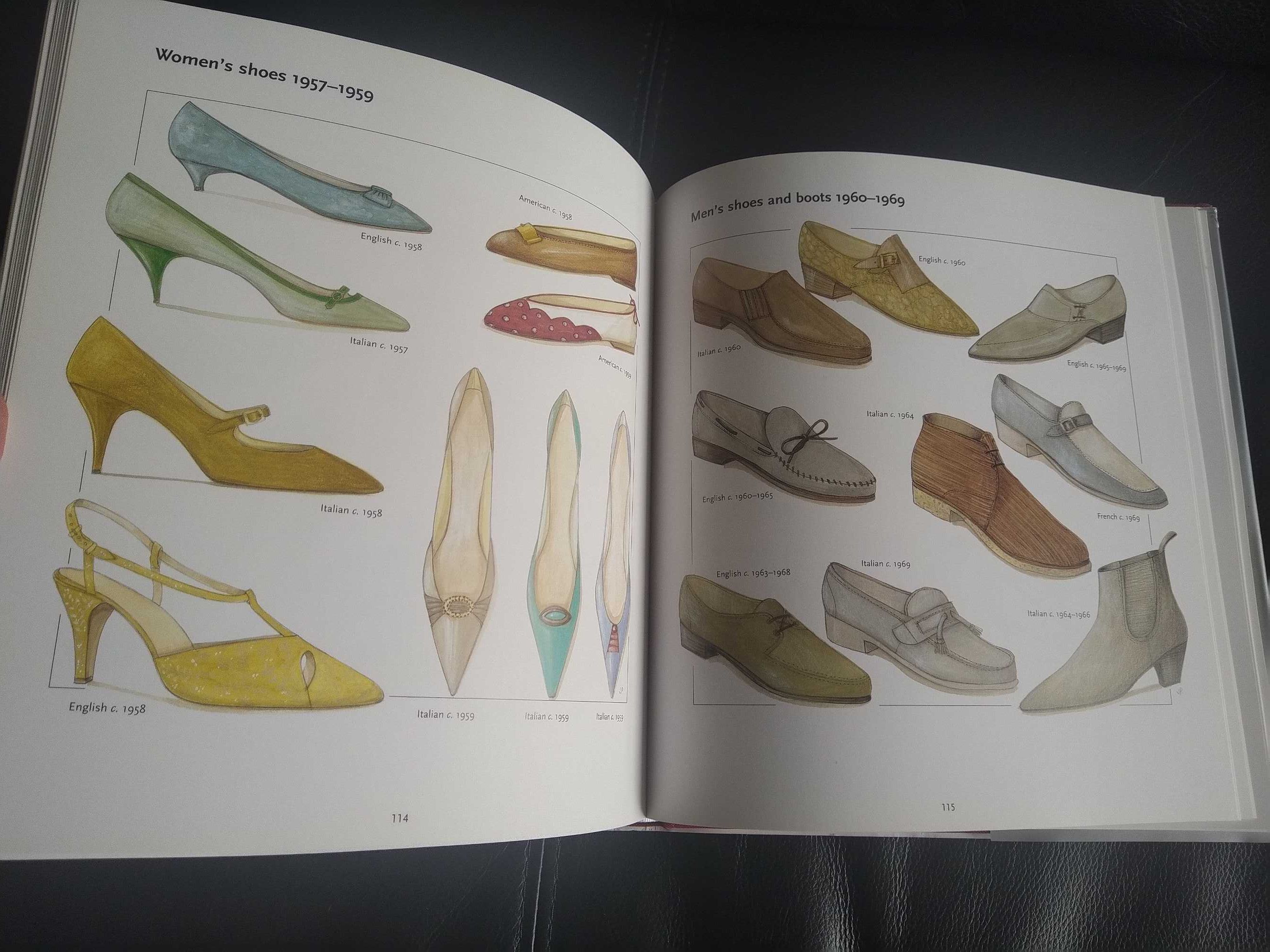 Moda sapatos. "Shoes" mais de 2.000 ilustrações. Livro de referência