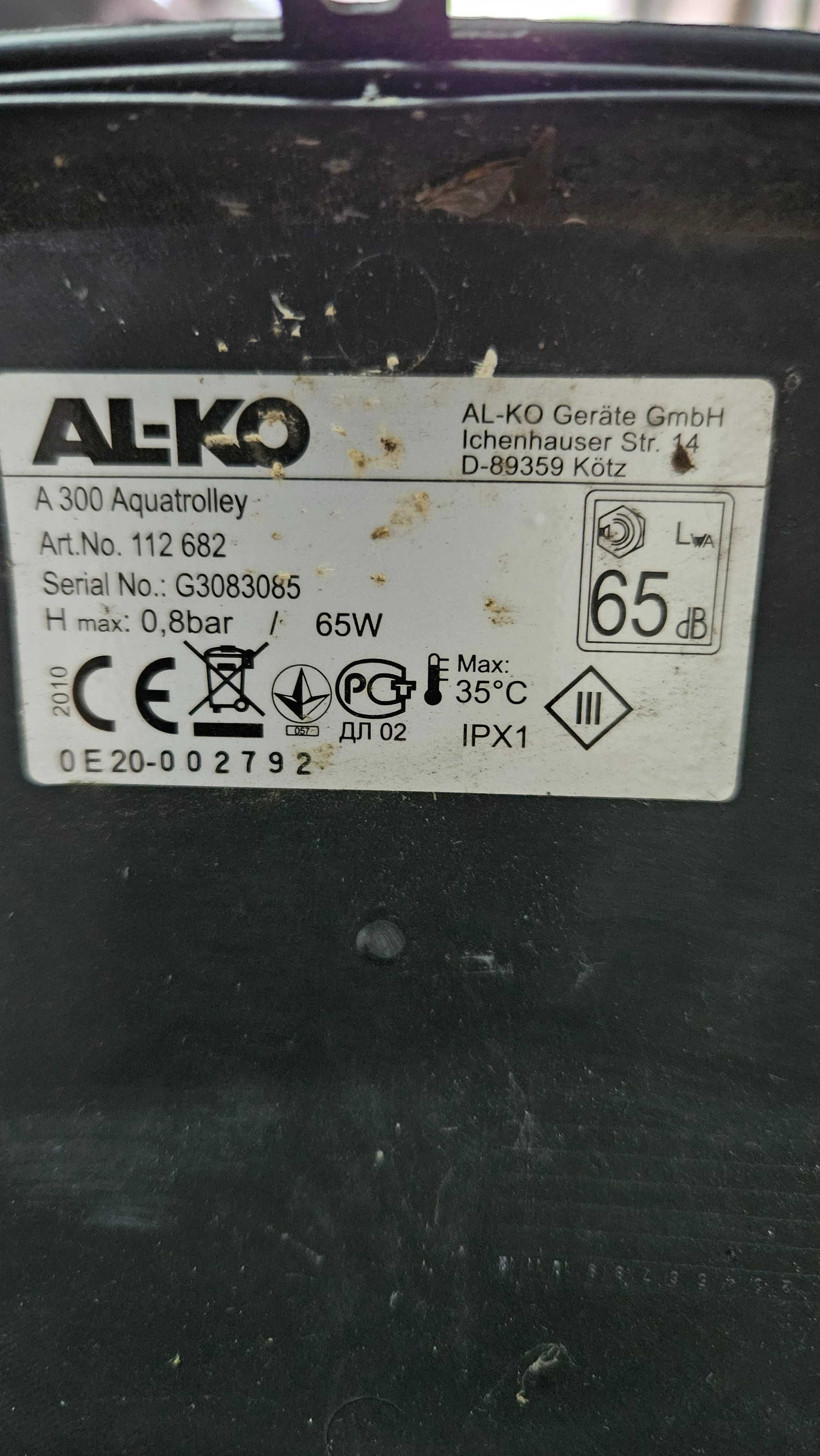 AL KO A 300 zbiornik na wodę Konewka elektryczna na akumulator