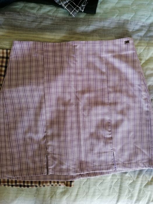 Saias xadrez Rosa e beje