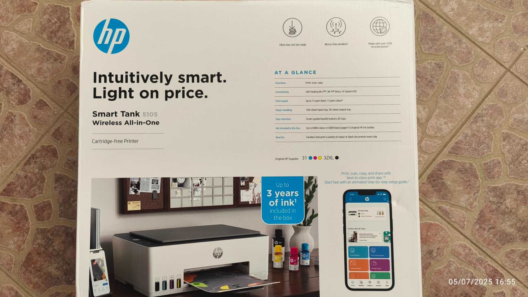 Impressora HP Smart Tank 5105 Nova