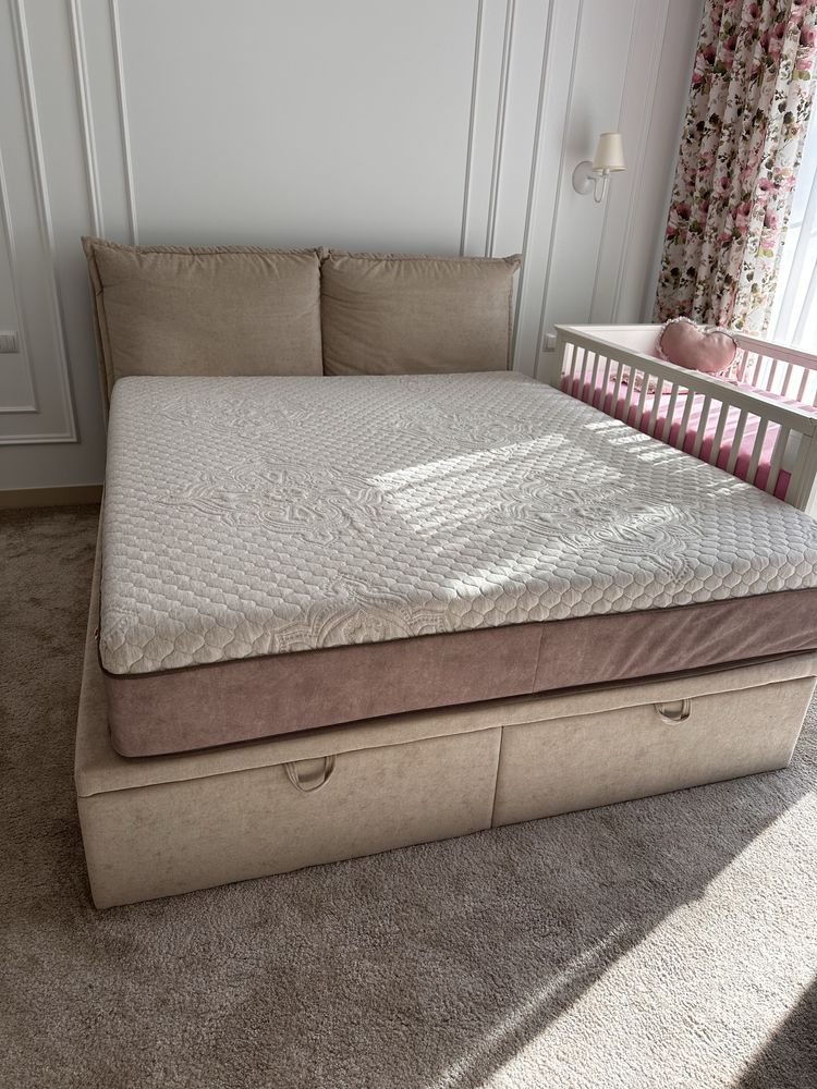 Łóże Pillows kontynetalne z pojemnikiem 180x200