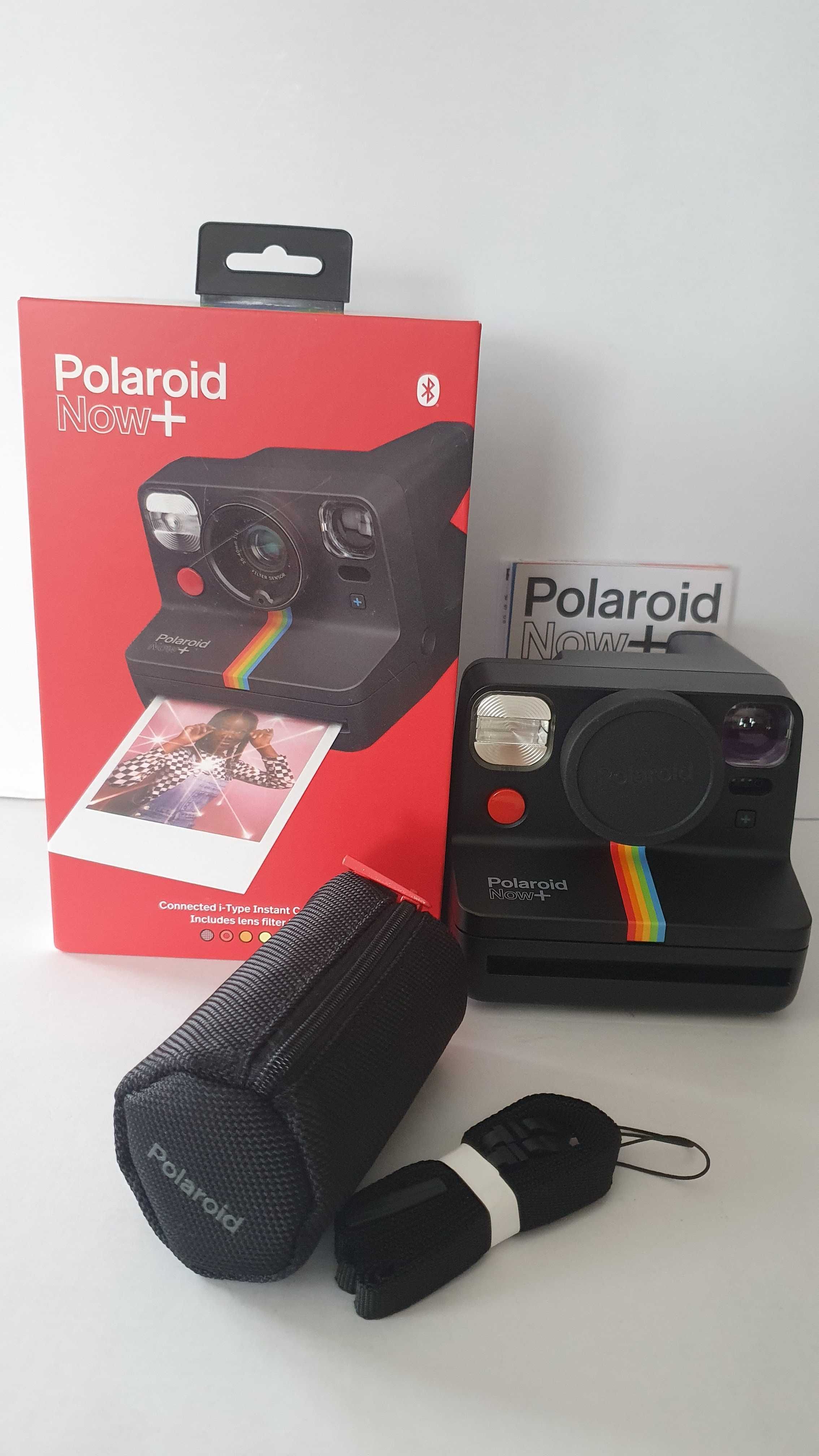 czarny aparat Polaroid Now + PLUS kolorowe filtry soczewki