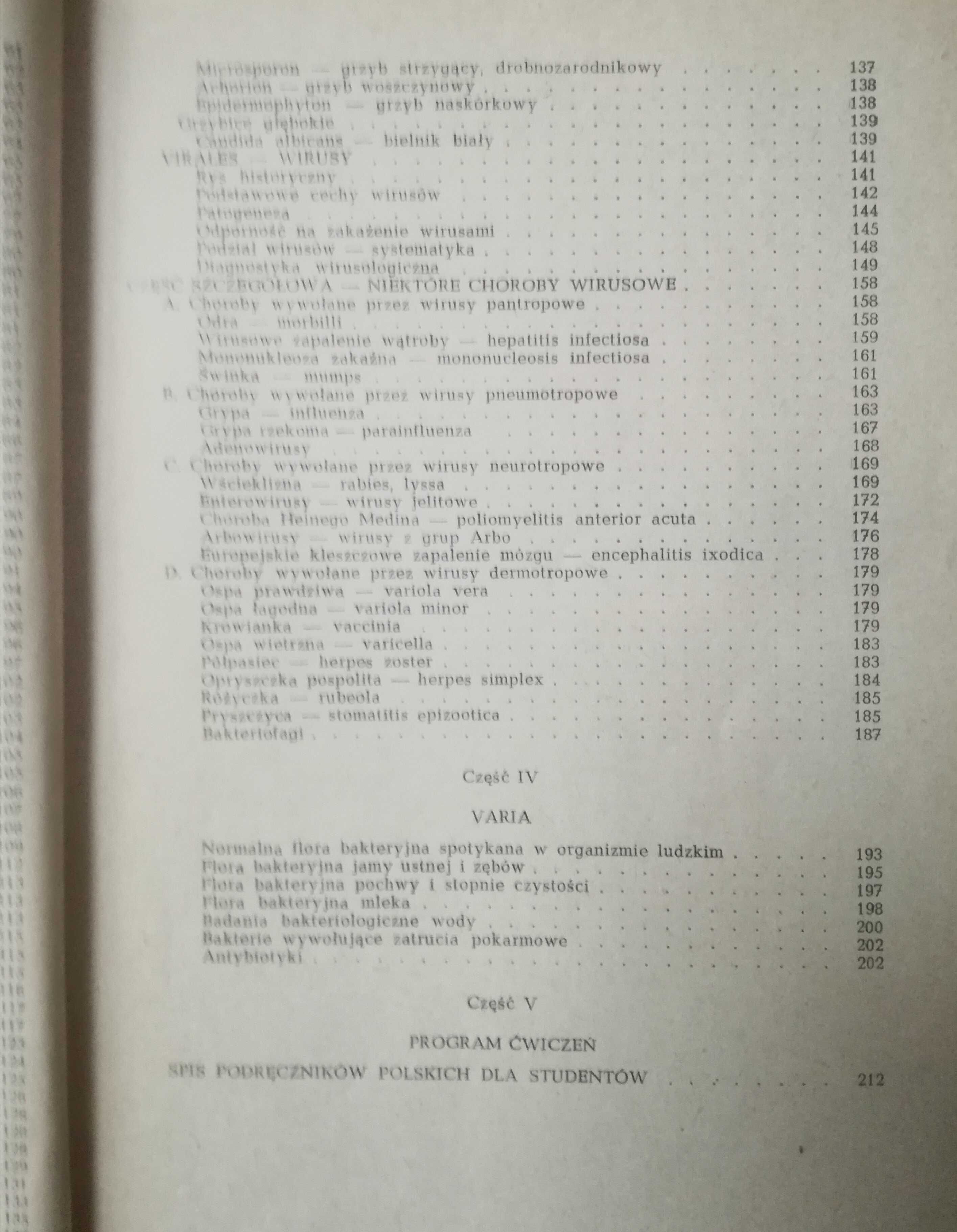 Mikrobiologia Lekarska Vademecum do Ćwiczeń Józef Wiza PZWL 1971