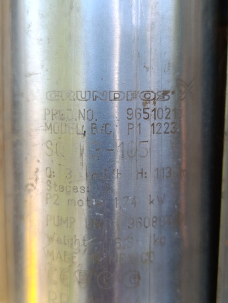 Глубинный погружной насос Grundfos SQ 3-105 Kenle Ocean MKP-60-1